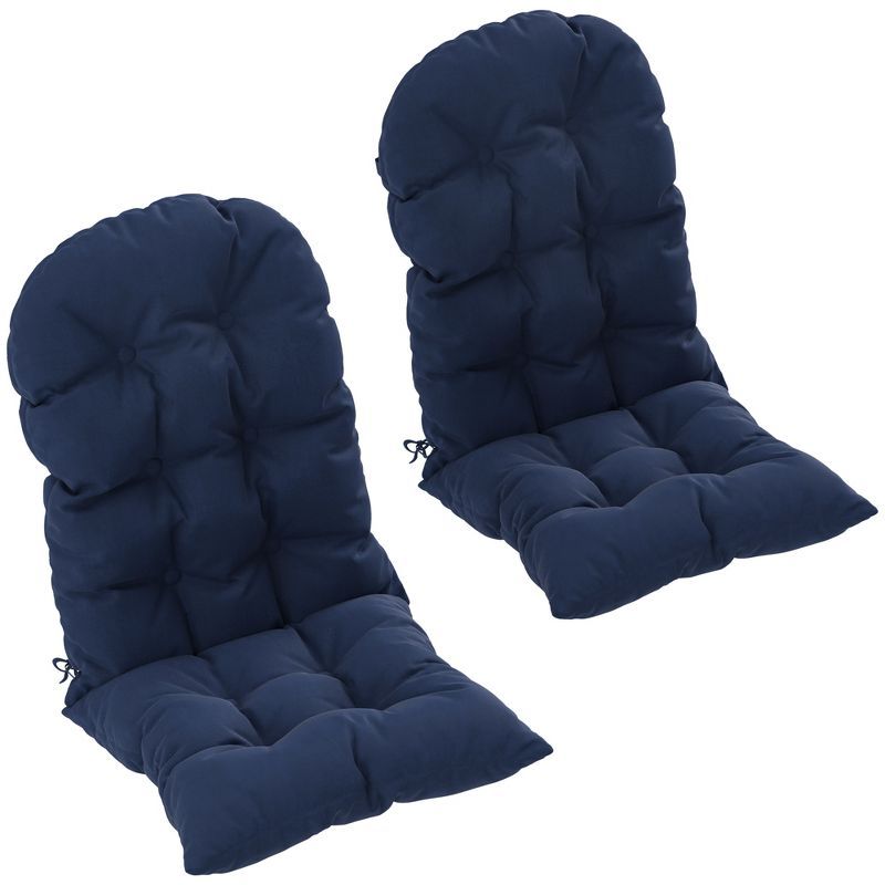 Navy Blue High Back Adirondack Chair Cushions Set