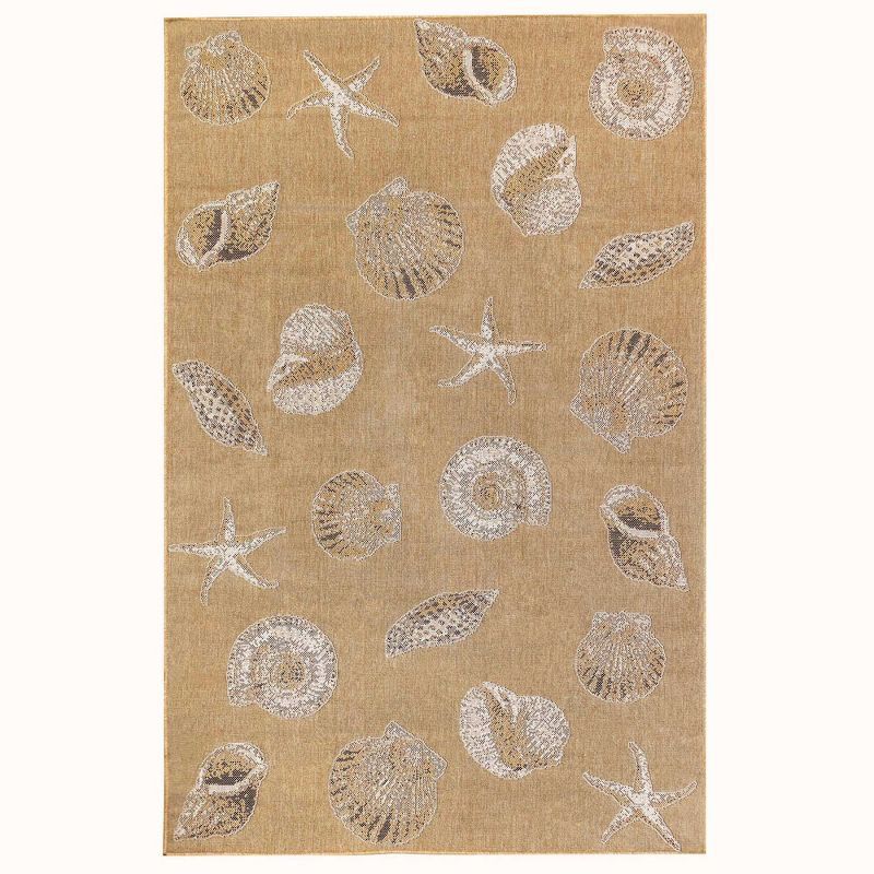 Sand Flat Woven Synthetic Coastal Indoor/Outdoor Rug
