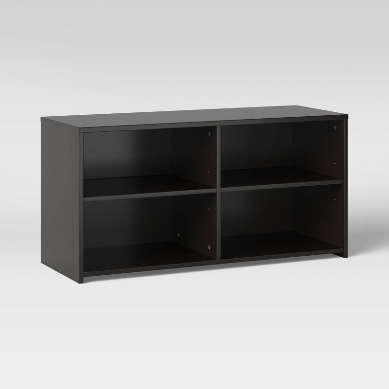 Brown 44" Modern TV Stand with Storage Shelves