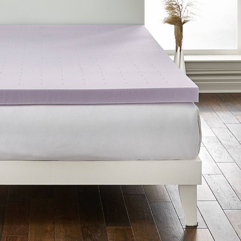 Lavender Infused Queen Memory Foam Mattress Topper, 2-Inch