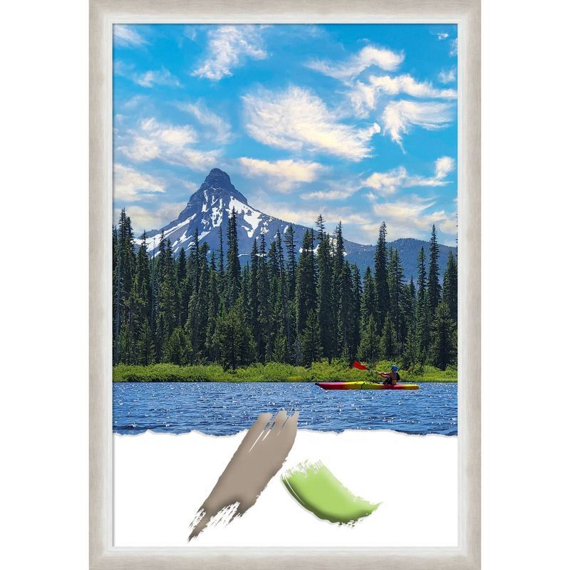 Two-Tone Silver Matte Wood Wall Picture Frame 22.25" x 32.25"