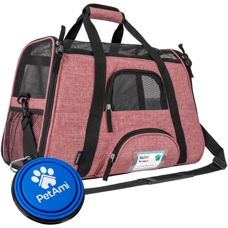 PetAmi Medium Red Soft-Sided Airline Approved Pet Carrier