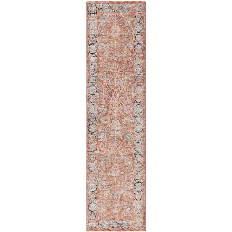 Safavieh Silverado Blue and Rust 2' x 8' Runner Rug