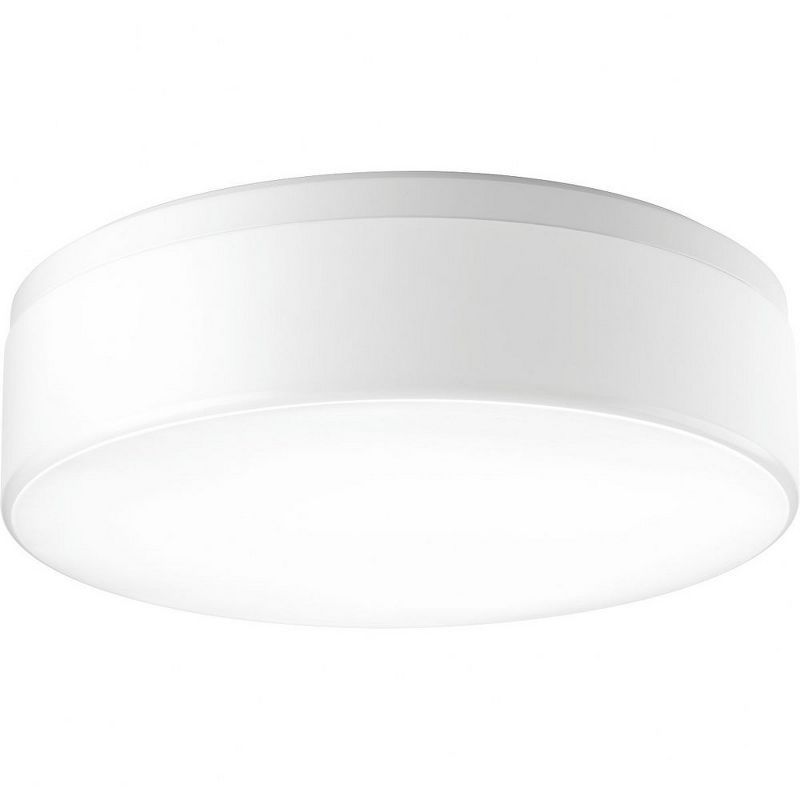 Maier 18" White Glass LED Flush Mount Light