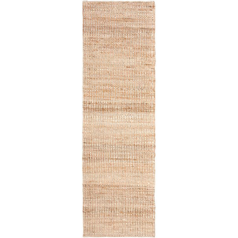 Natural Ivory Flat Woven Handmade Viscose Runner Rug 2'3" x 10'