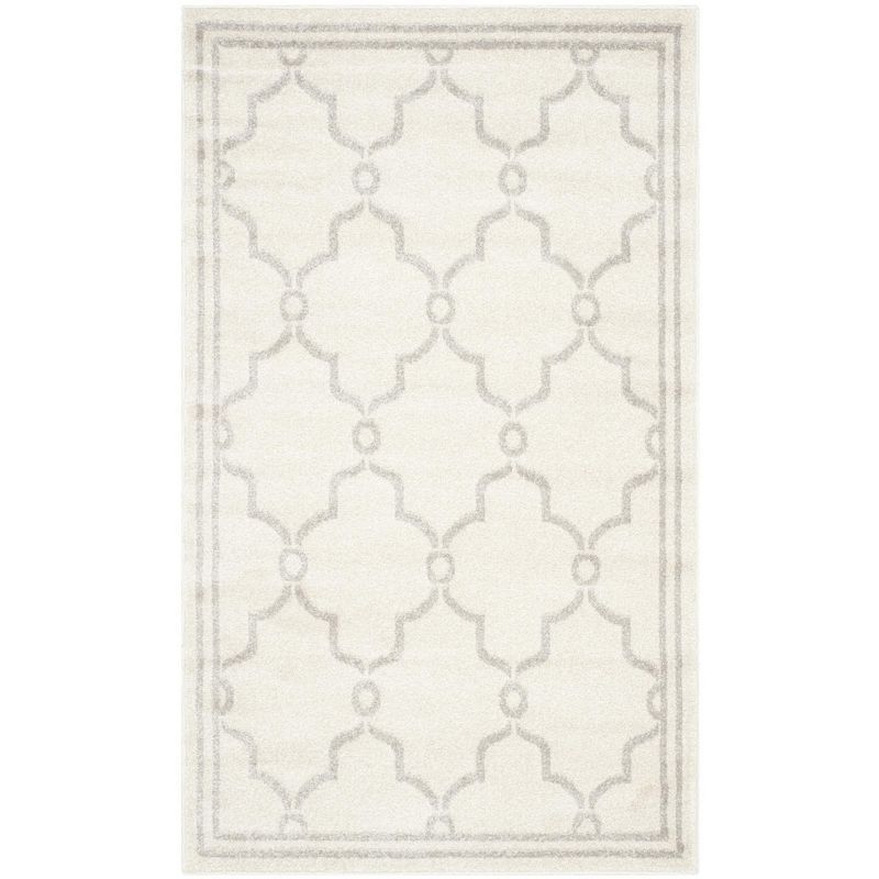 Reversible Easy-Care Gray Synthetic 3' x 5' Area Rug