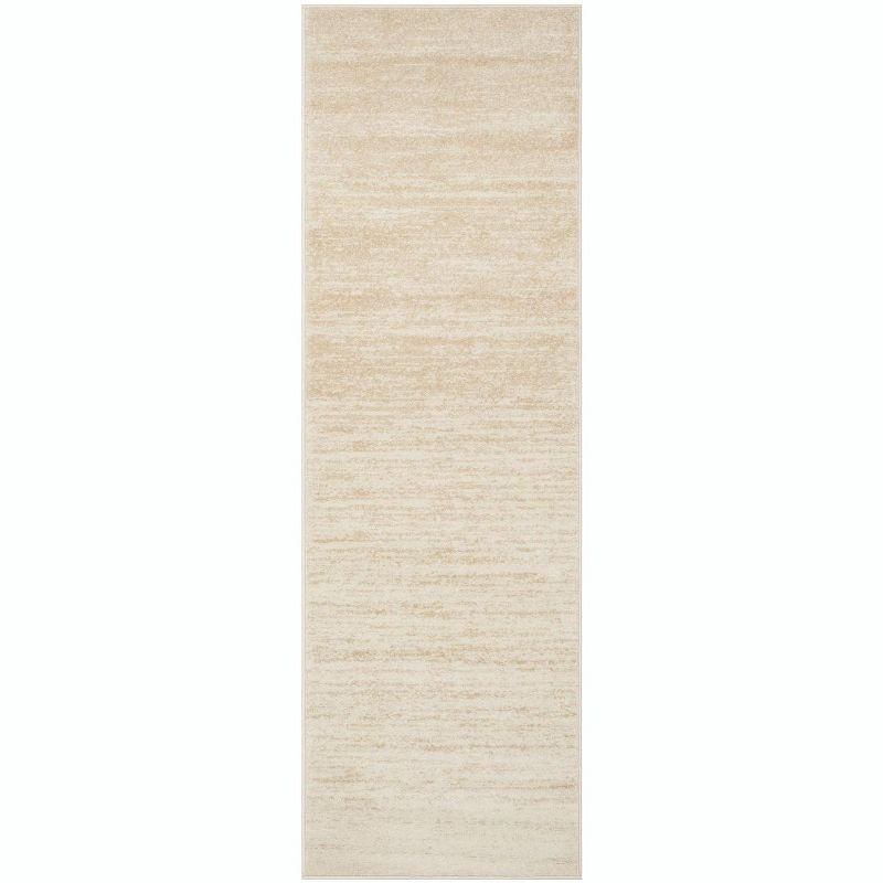 Champagne Cream Abstract Striped Runner Rug 2'6" x 8'