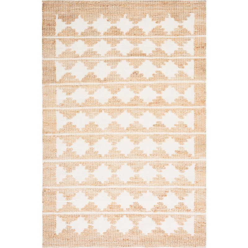 Eco-Friendly Handmade Ivory Wool 6' x 9' Area Rug