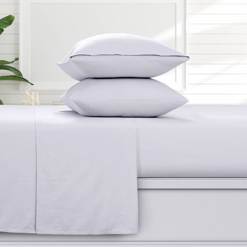 White Cotton Extra Deep Pocket Flannel Sheet Set