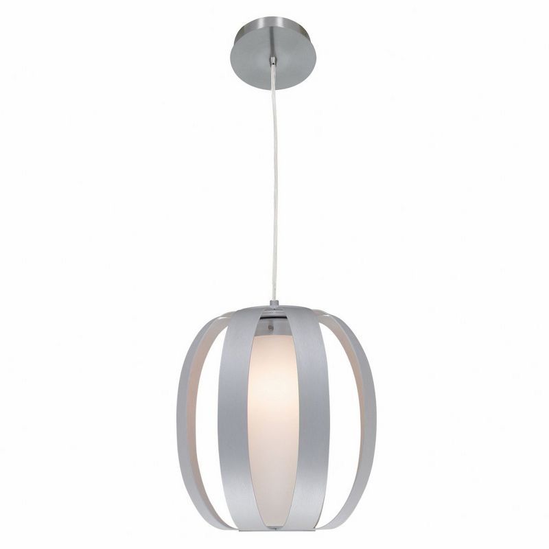 Helix Silver Aluminum Drum Pendant Light