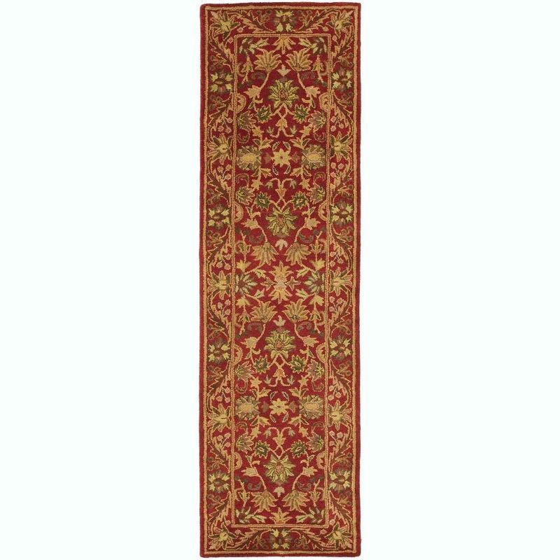 Antiquity Red Wool Hand-Tufted Floral Area Rug