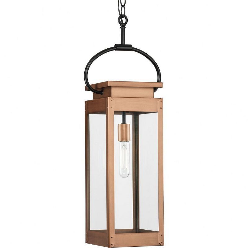 Antique Copper Glass Outdoor Hanging Lantern Light