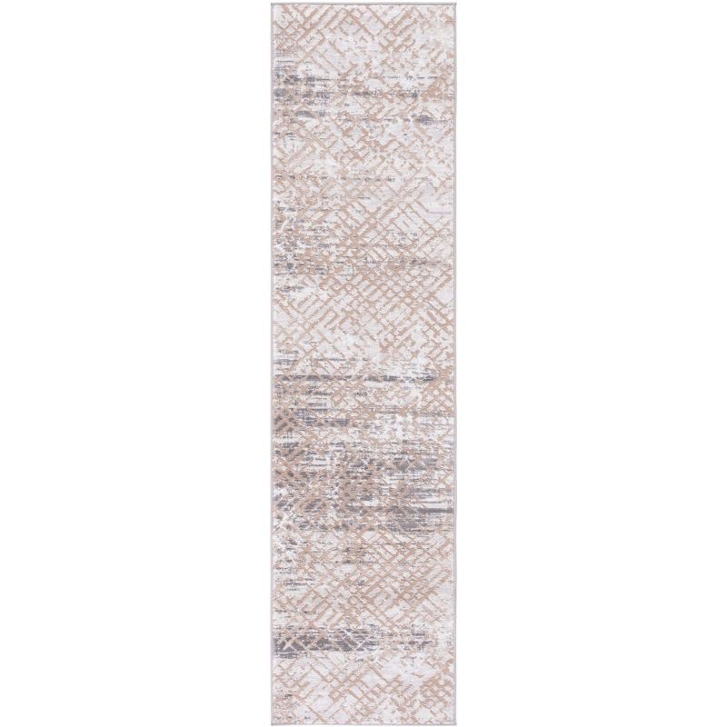 Amelia Francis Grey Beige Hand-knotted Runner Rug