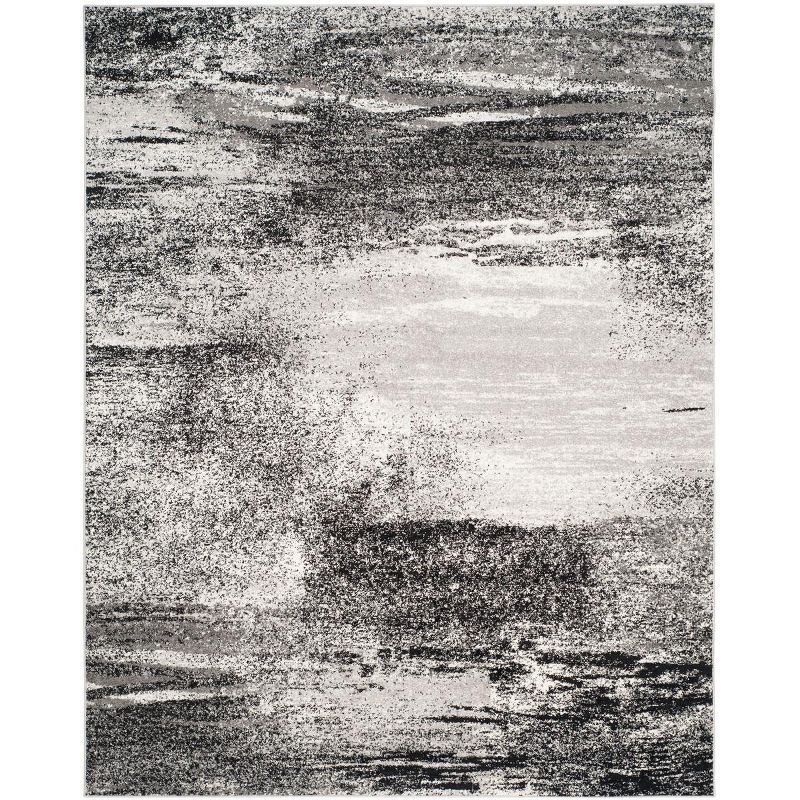 Selwyn Abstract Silver Multicolor 8' x 10' Easy-Care Area Rug