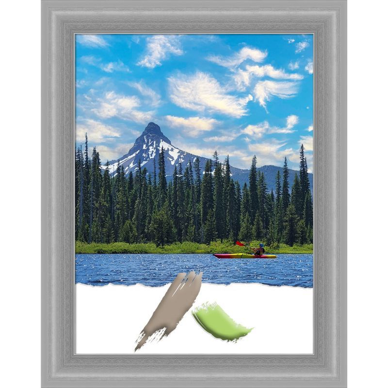 Satin Silver Rectangular Hanging Picture Frame 29" x 23"