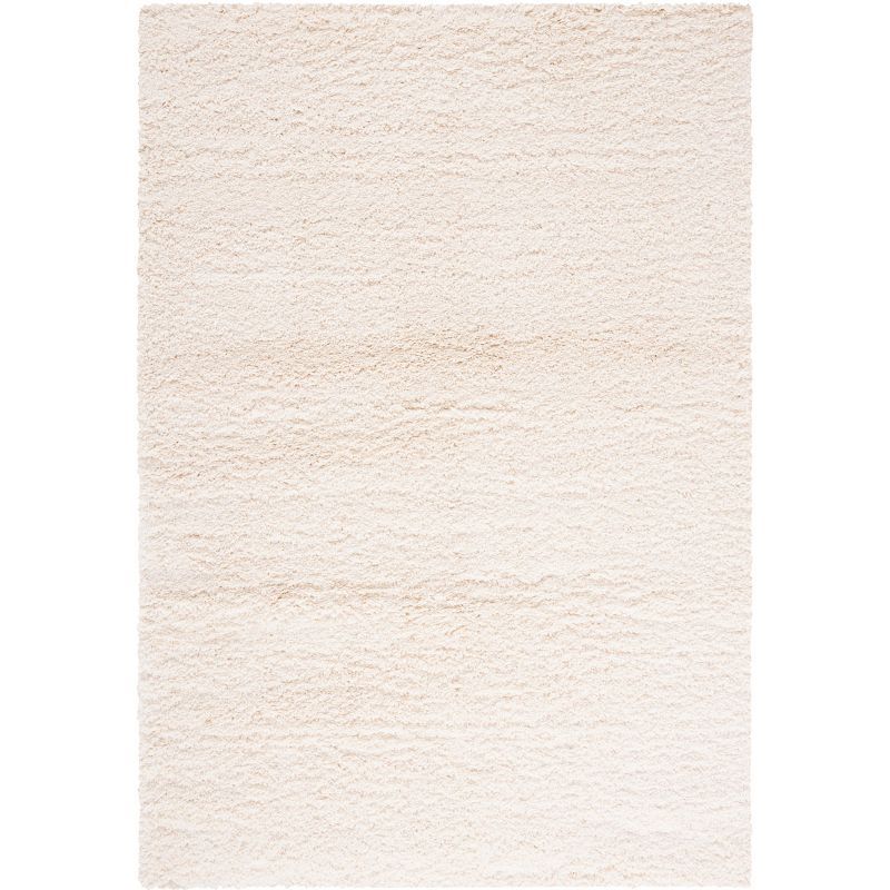 Coastal Comfort Ivory Shag Rug 5'3" x 7'6" Synthetic Blend