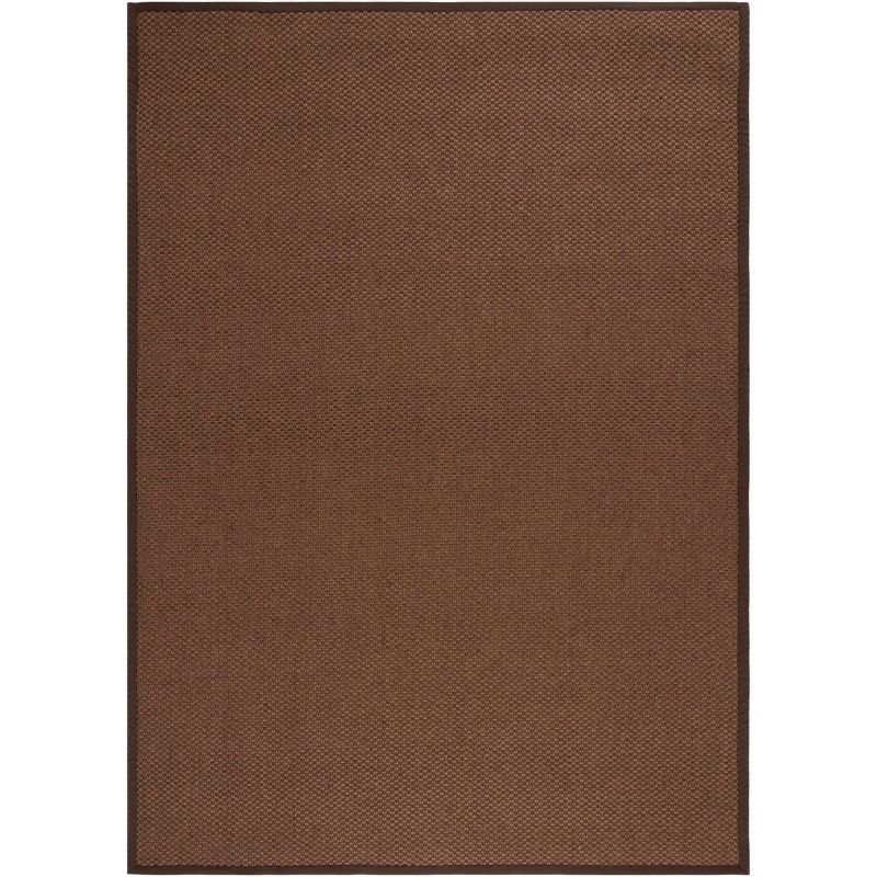 Chocolate Brown Hand-Knotted Sisal Area Rug 8' x 11'