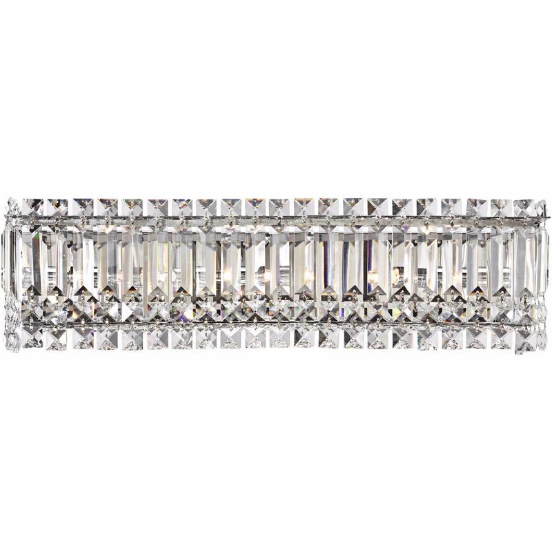 Elegant Crystal Rods 23" Chrome Wall Light Bar for Luxe Vanity Sparkle