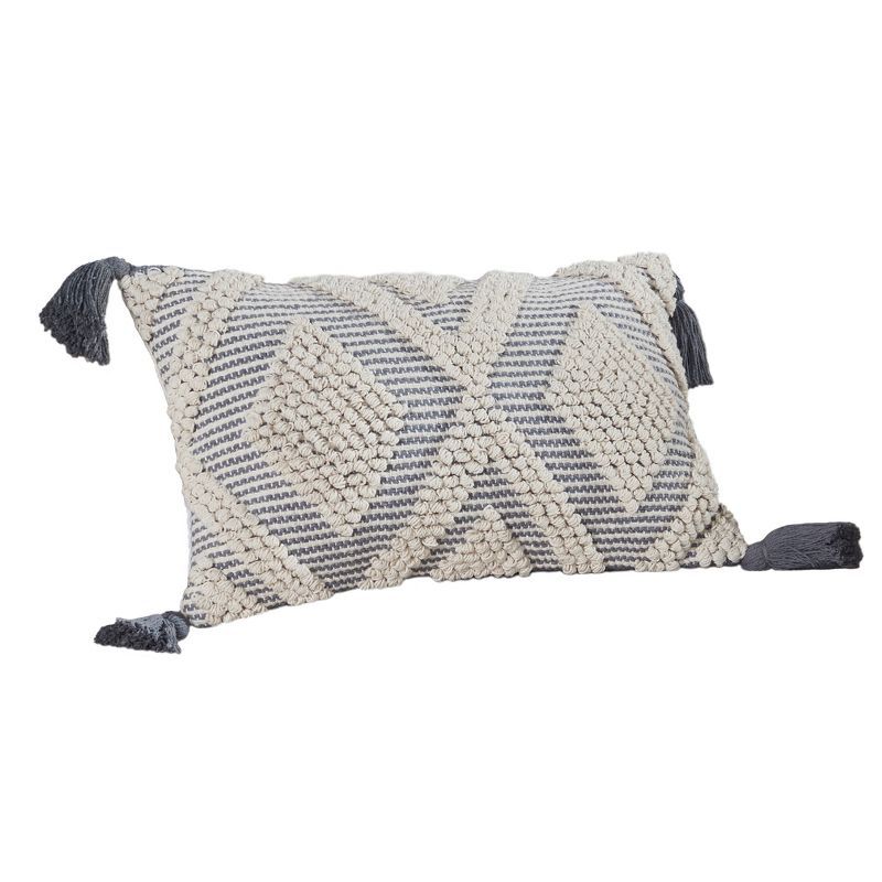 Dex Gray and Beige Cotton Euro Pillow Cover