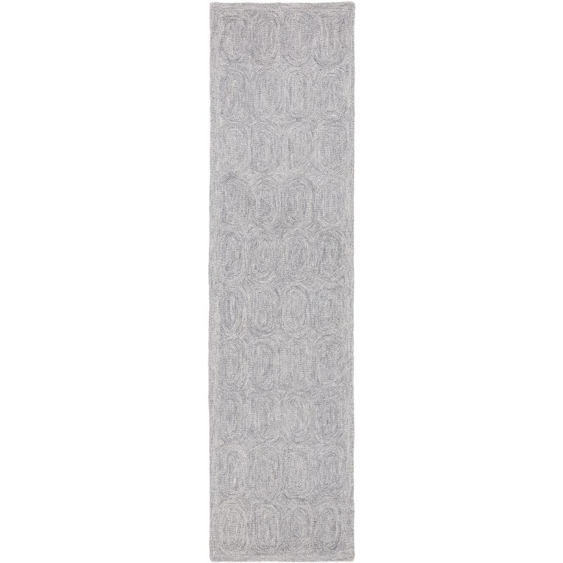 Gray Hand-Tufted Wool Reversible Runner Rug 2'3" x 9'