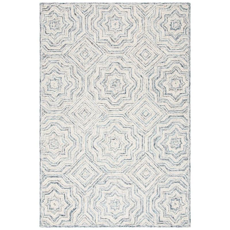 Capri Elegance Hand-Tufted Wool Area Rug - 6' x 9', Blue