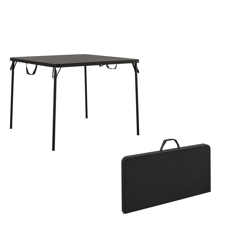 COSCO XL 38.5" Black Fold-in-Half Plastic Card Table