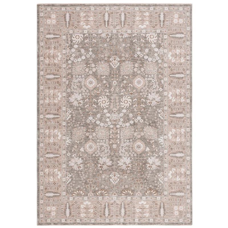 Willow Sage and Beige 4' x 6' Synthetic Oriental Area Rug