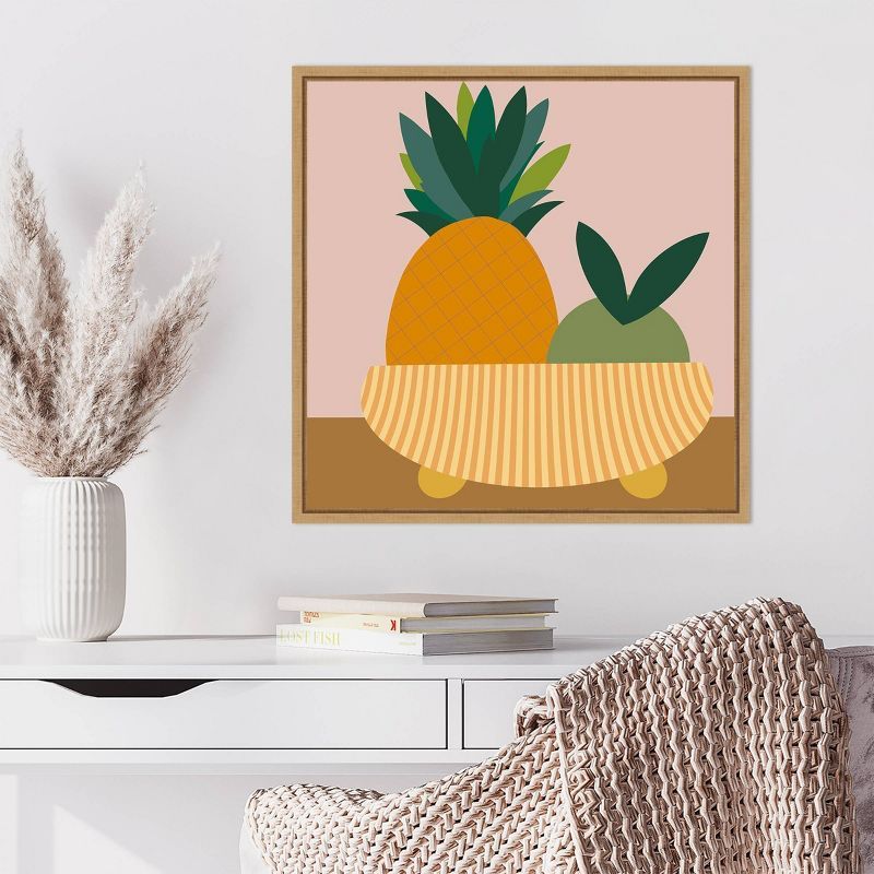 Modern Abstract Graphic Fruit Bowl III Canvas Wall Art