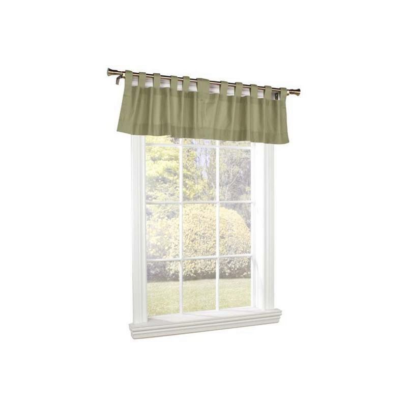 Sage Cotton Tab Top Insulated Valance - 40" x 15"