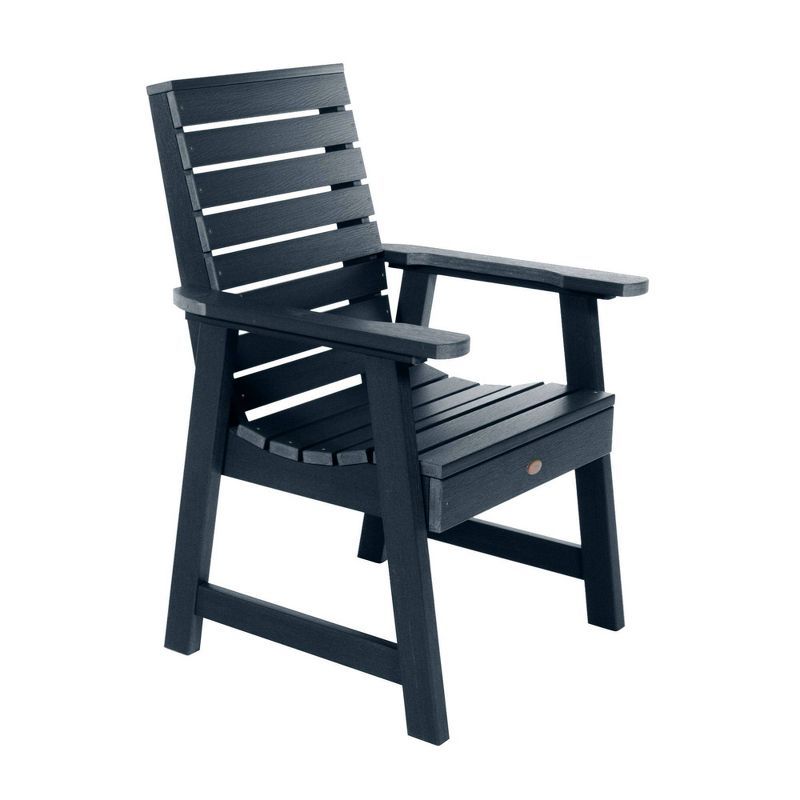 Weatherly Federal Blue Outdoor Dining Armchair