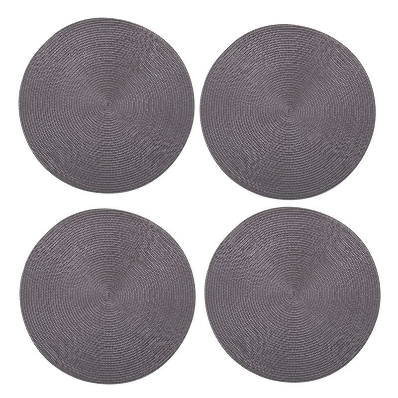 Eggplant Purple Handwoven Round Placemats Set of 4