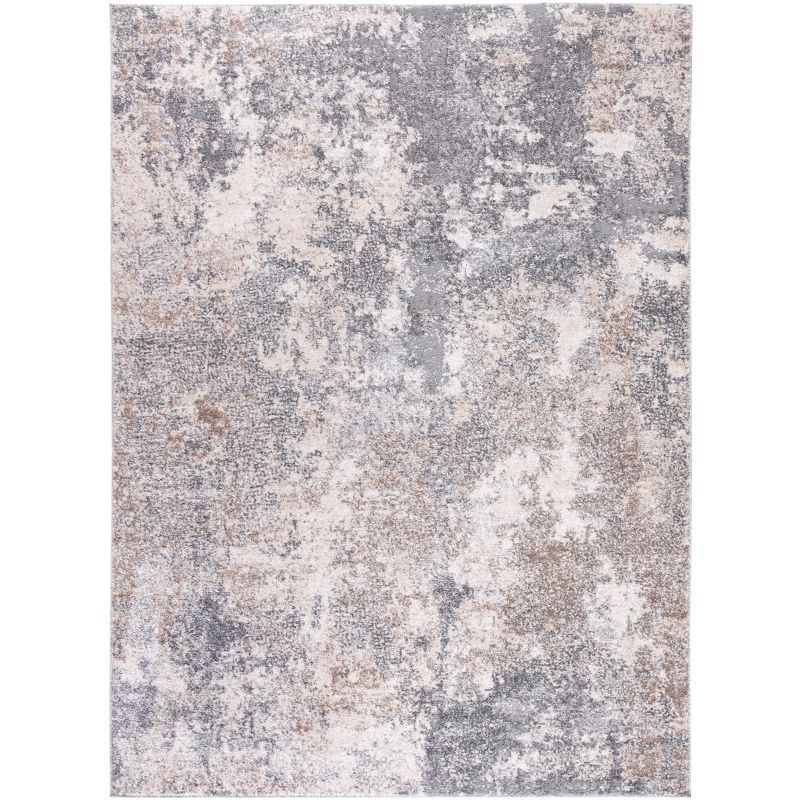 Abstract Harmony Hand-Knotted Light Grey Area Rug