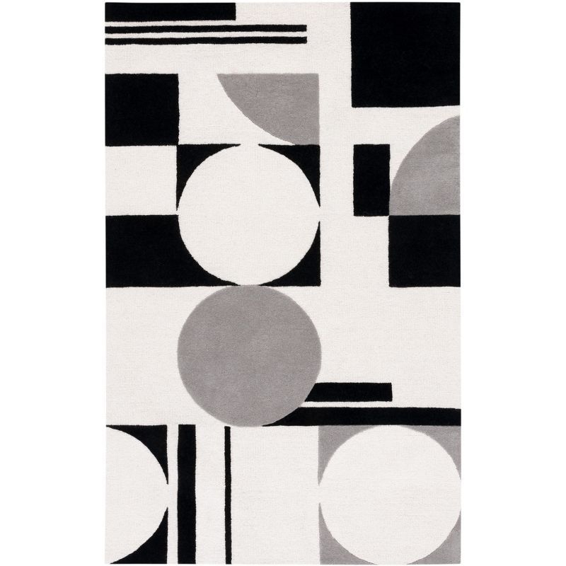 Rodeo Drive Black and Gray Hand-Tufted Wool Area Rug