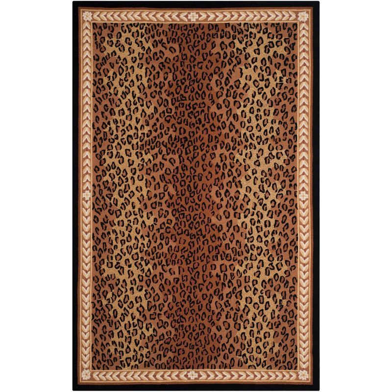 Chelsea Black and Brown Hand-Hooked Wool Area Rug