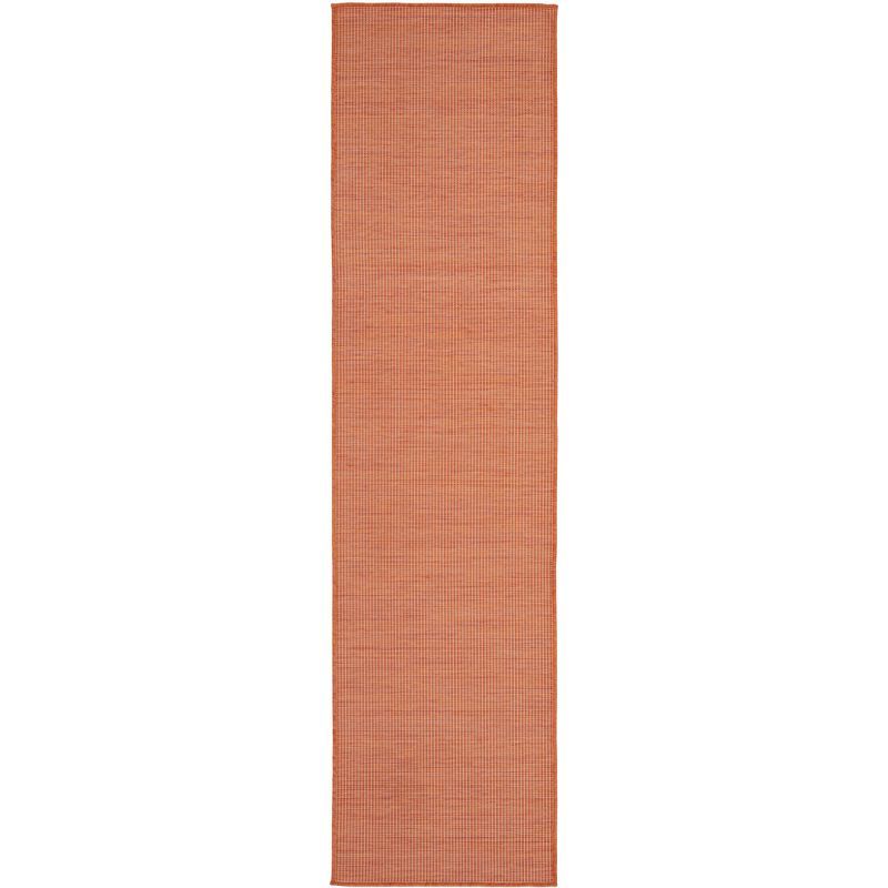 Terracotta Flat Woven Synthetic Runner Rug 2' x 6'