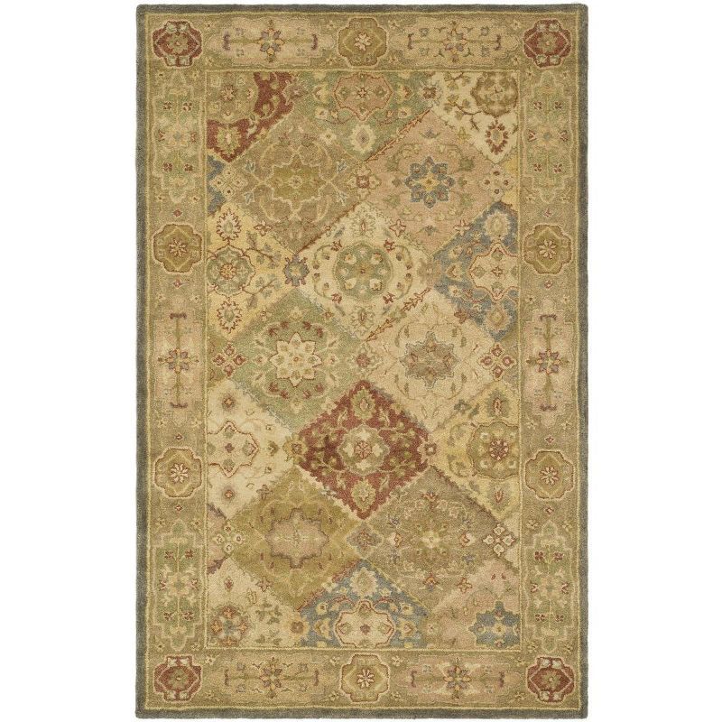 Ivory and Beige Hand-Tufted Wool Area Rug