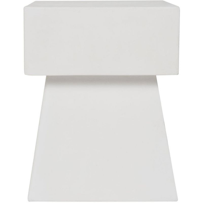 Zen Ivory Concrete Indoor/Outdoor Square Accent Table