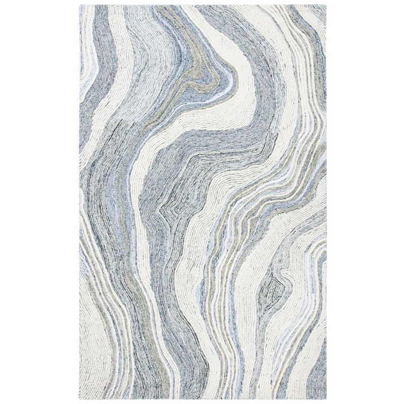 Ivory Elegance Hand-Tufted Wool & Silk 6' x 9' Rectangular Rug