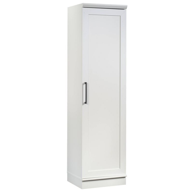 Soft White Tall Kitchen Storage Cabinet with Adjustable Shelves