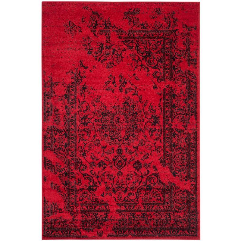 Chic Rustic Lodge Black Square Synthetic Easy-Care Area Rug