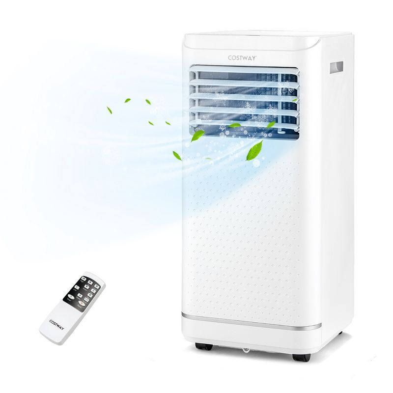 8000 BTU White Portable Air Conditioner with Remote and Sleep Mode