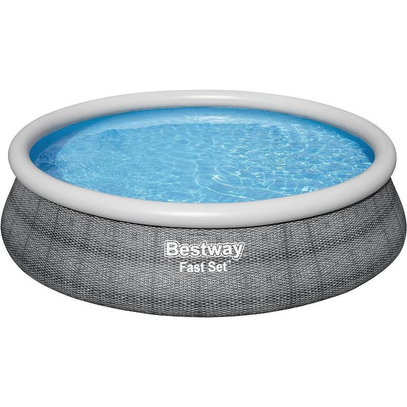 Bestway 15' Round PVC Above Ground Inflatable Pool Set