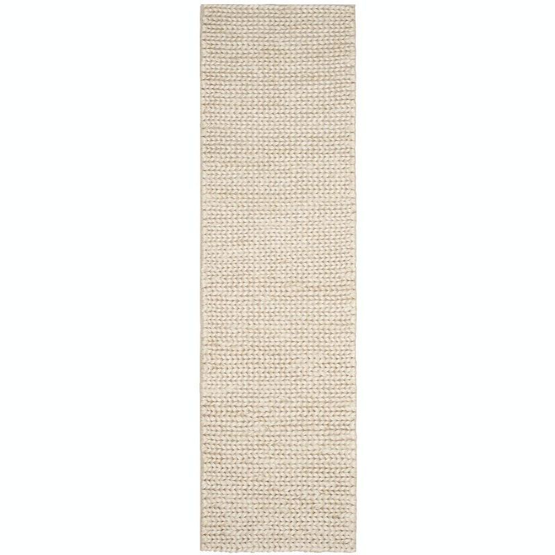 Ivory Coastal Casual Hand-Knotted Jute Runner Rug, 2'3" X 8'