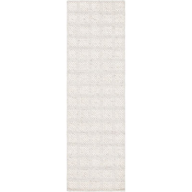 Marbella Beige Geometric Wool Handwoven Runner Rug