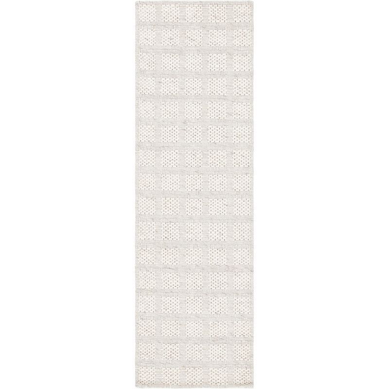 Marbella Beige Geometric Wool Handwoven Runner Rug