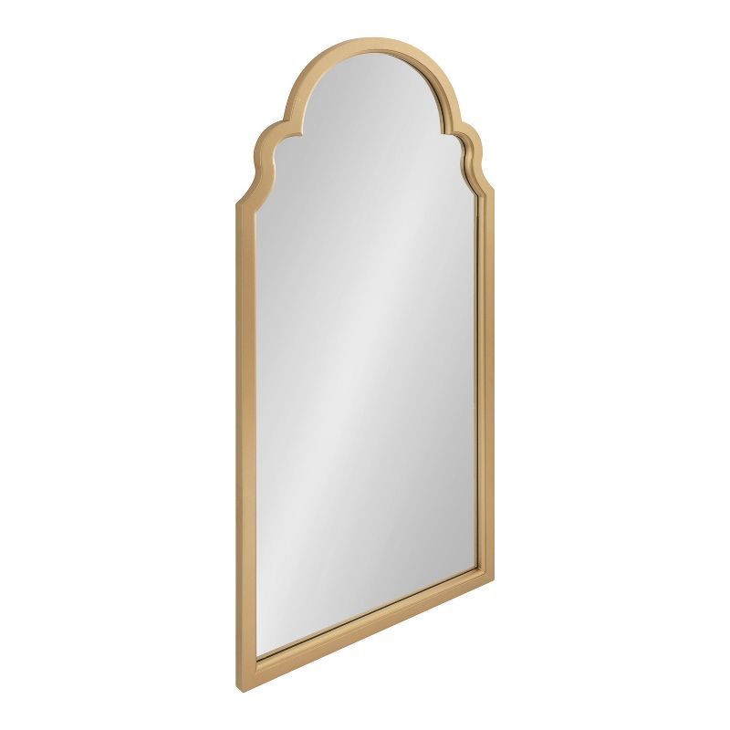 Hogan Gold Arched Full Length Vanity Mirror with Wood Frame