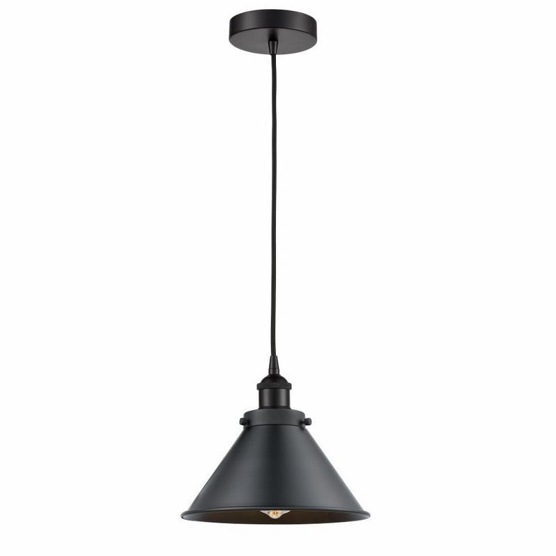 Briarcliff Matte Black Glass Mini Pendant Light