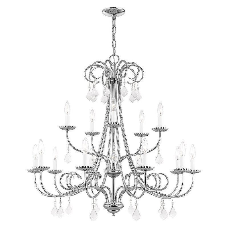 Daphne 15-Light Polished Chrome Crystal Chandelier