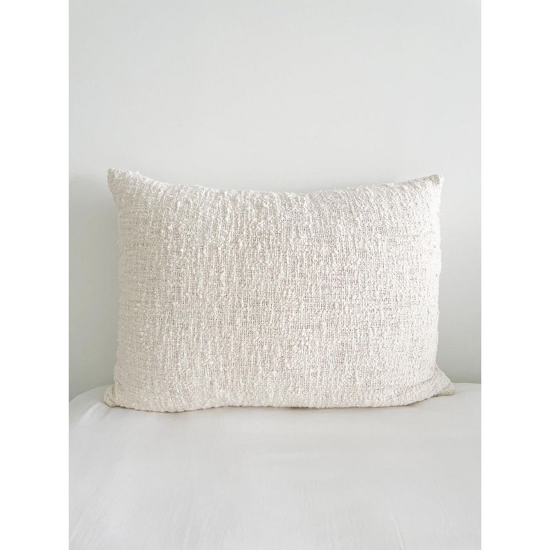 Cotton White Boucle Dutch Euro Pillow 28x36