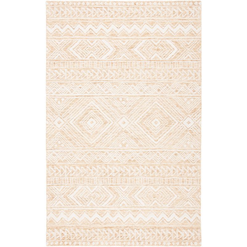 Ivory Elegance 4' x 6' Hand-Tufted Wool Rectangular Rug